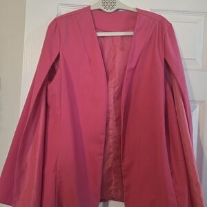 Women's Open-Front Pink Blazer Jacket